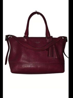 Coach Legacy Molly 21132 East West Red Leather Satchel Crossbody Bag Tassel
